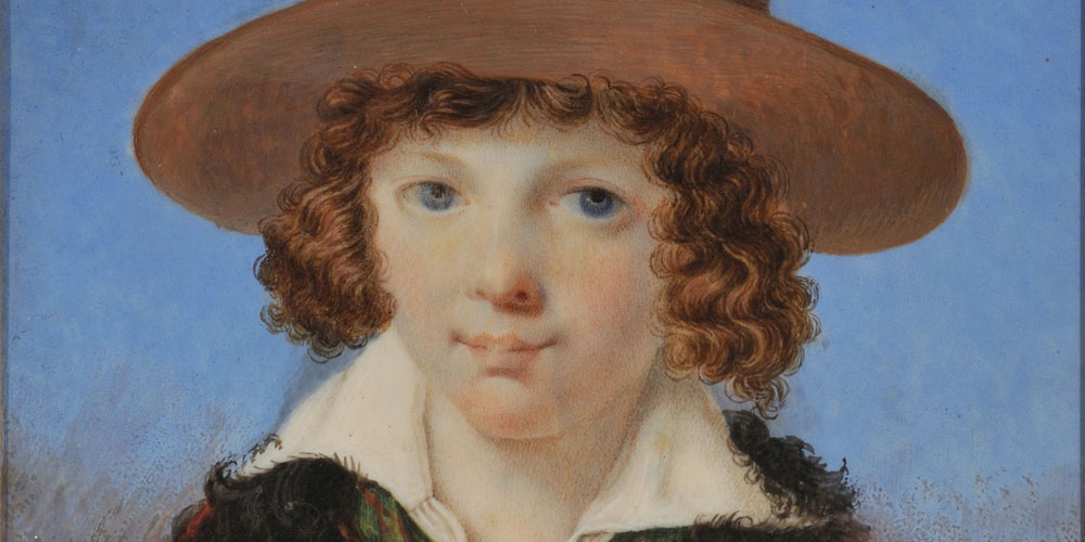 Der junge Prinz Louis Napoleon mit Hut