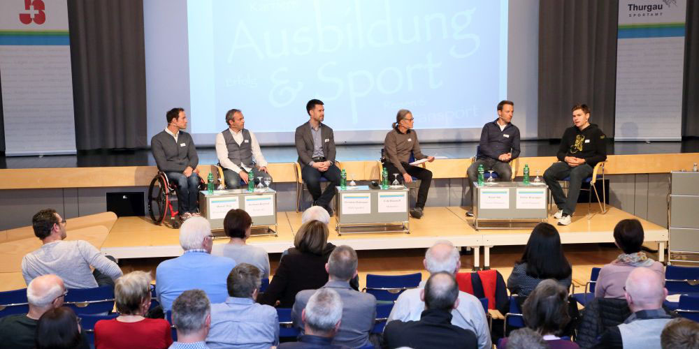 Die Podiumsdiskussion zum Thema «Ausbildung und Leistungssport» war der zentrale Programmpunkt des Sportforums.